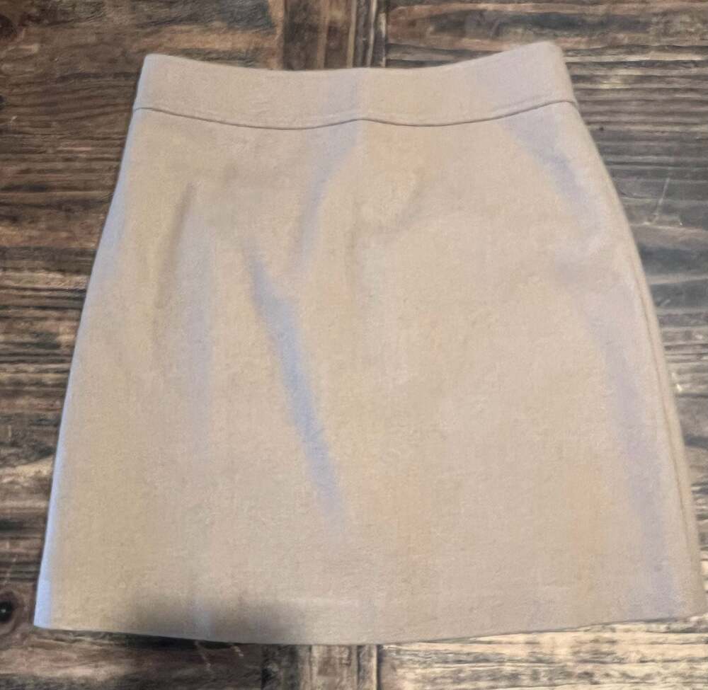 J.Crew Tan Wool Blend Mini Skirt Size 2